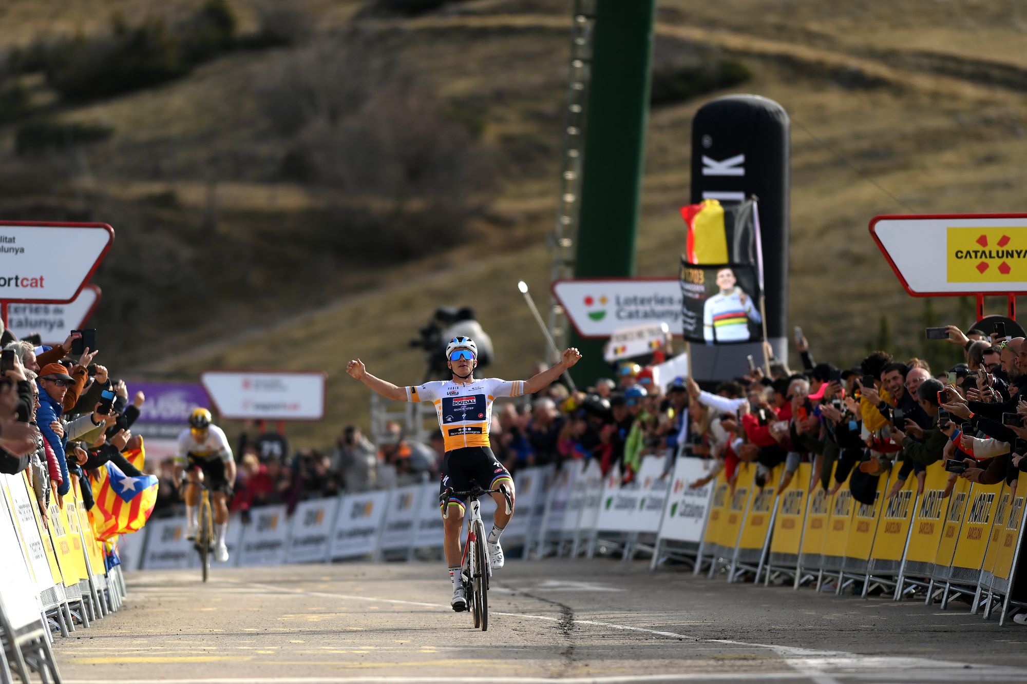 Remco Evenepoel storms to victory at La Molina on stage three of the Volta a Catalunya 