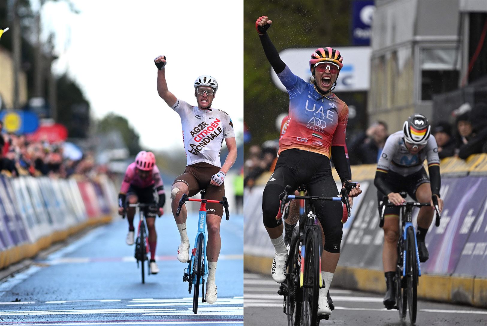 Dorian Godon and Silvia Persico win thrilling men's and women's Brabantse Pijls in wet conditions